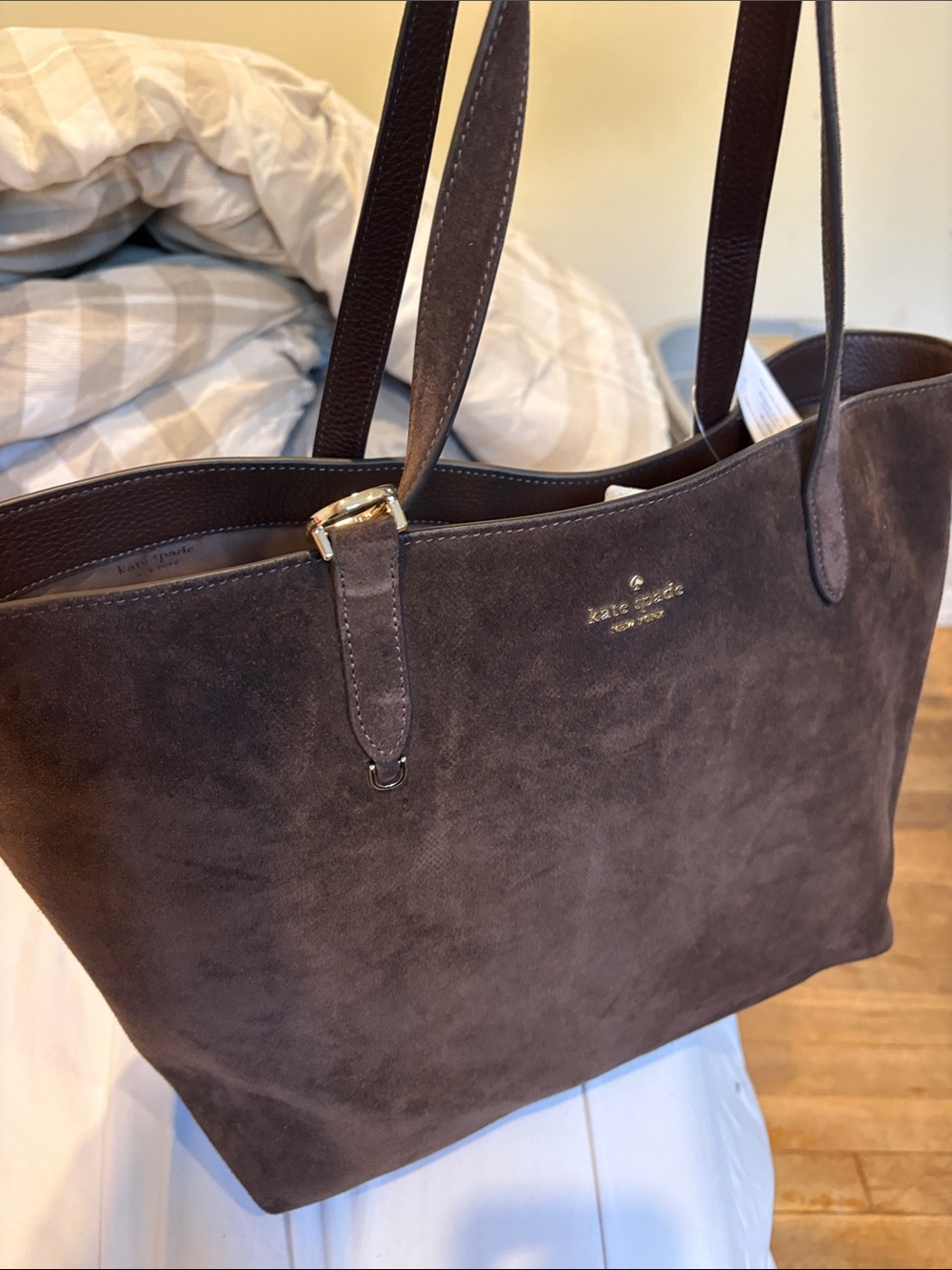kate spade New York Brown Suede Tote - Picture 4 of 7